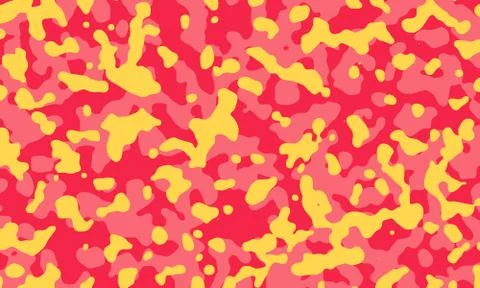 Vector of yellow, red and pink background  with abstract blob shapes Stock Illustration