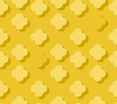 Vector yellow seamless background with 3d square elements Illustrazione stock