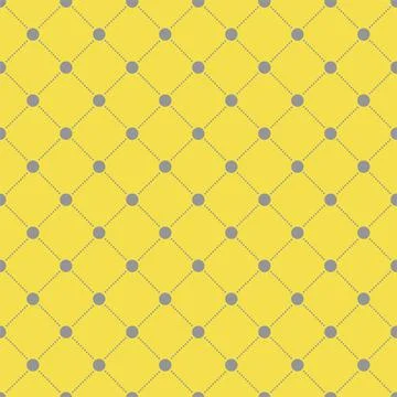 Vector yellow seamless pattern. Background with mesh from points. Stock Illustration