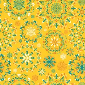 Vector yellow snow pattern Stock Illustration