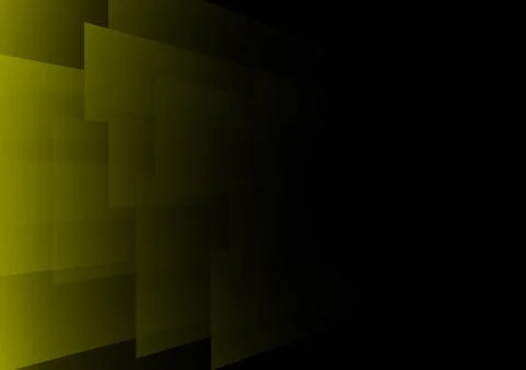 Vector : Yellow square abstract and black background Stock Illustration
