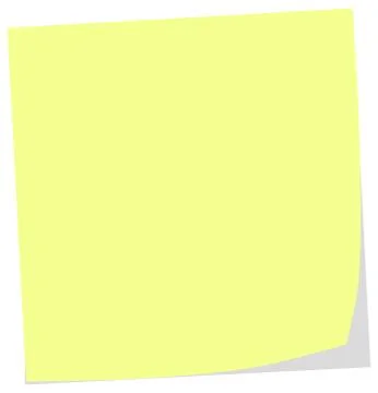Vector of yellow stick note on a white background isolated Stock Illustration
