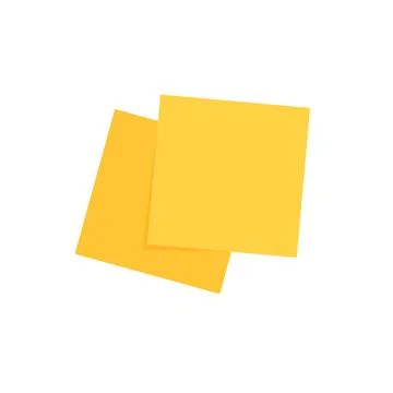 Vector yellow sticky note isolated on white background Stock Illustration