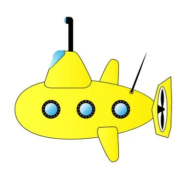 Vector. Yellow submarine icon. Stock Illustration