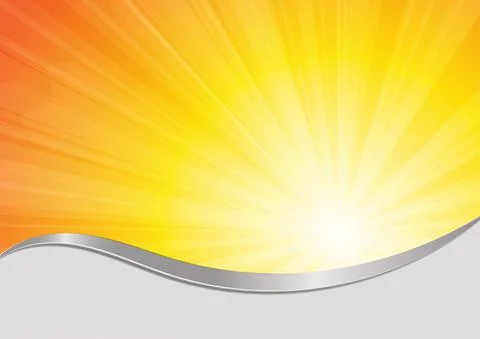 Vector : Yellow summer background with stripe and white space Stock Illustration