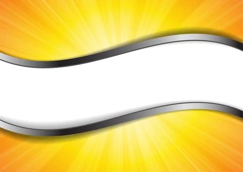 Vector : Yellow summer background with white label and shadow Illustrazione stock