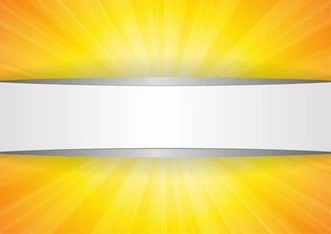 Vector : Yellow summer background with white label and shadow Stock Illustration