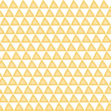 Vector yellow summer triangle seamless hand drawn pattern. Stock-Illustration