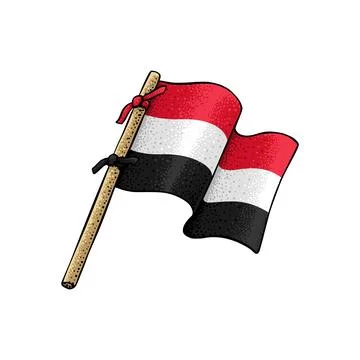 Vector of Yemeni Flag Stock Illustration
