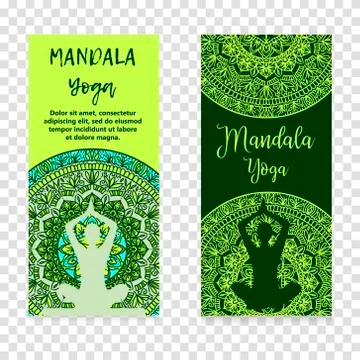 Vector yoga illustration. Template of poster for International Yoga Day. Flye Stock Illustration