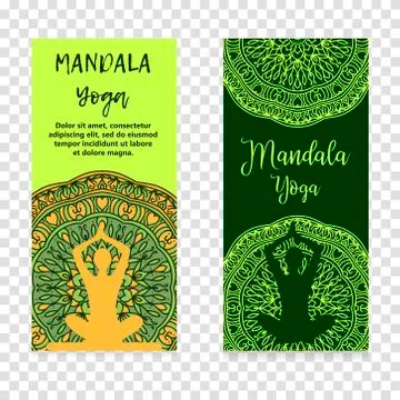 Vector yoga illustration. Template of poster for International Yoga Day. Flye Stock Illustration