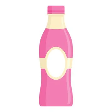 Vector yogurt in a bottle in flat style isolated Stock Illustration
