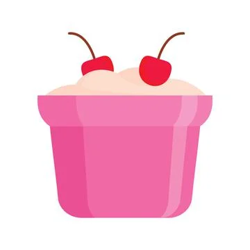 Vector yogurt in can in flat style isolated Stock Illustration