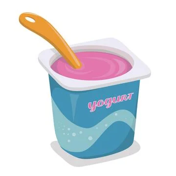 Vector yogurt cup. Stock Illustration