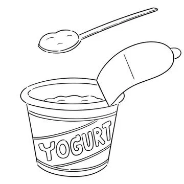 Vector of yogurt Illustrazione stock
