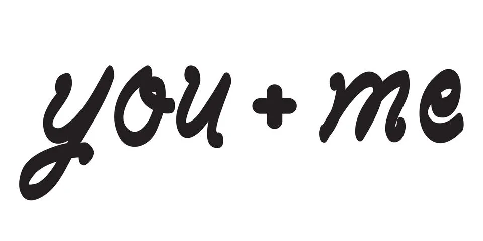 Vector you and me Stock Illustration