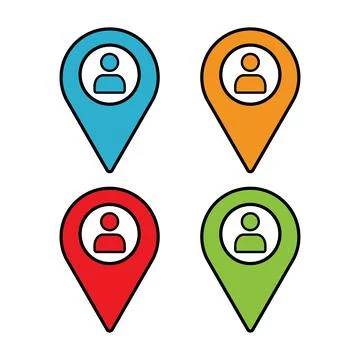 Vector : You Are Here Map Pointer Icon Stock Illustration