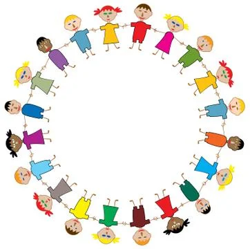 Vector young children frame Stock Illustration