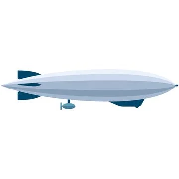 Vector zeppelin blimp air transport isolated on white Stock Illustration