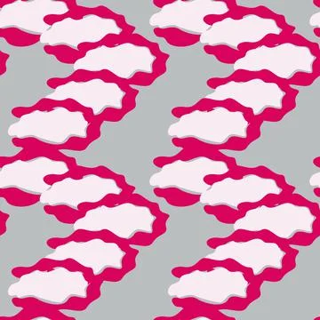 Vector zigzag camouflage seamless pattern in summer trend bright purple and p Illustrazione stock