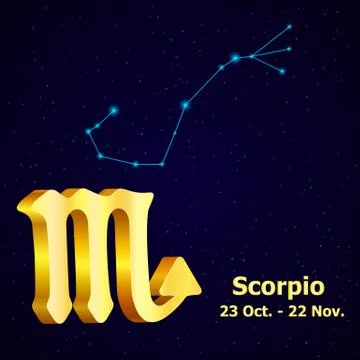 Vector  zodiac sign Scorpio. Stock Illustration