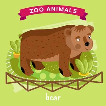 Vector Zoo Animal, Bear Stock Illustration