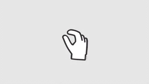 Vector Zoom In Gesture Animation with Transparent Background Stock Footage 342775210