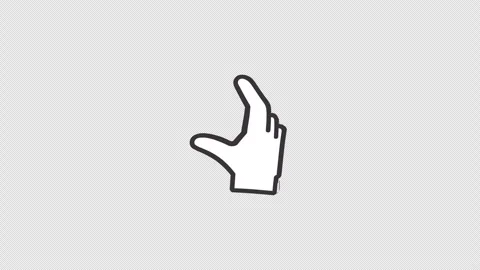 Vector Zoom Out Gesture Animation with Transparent Background Stock Footage 342775271