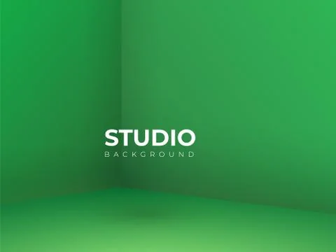 Vector,Empty vivid lighting green studio room background ,Template mock up for Stock Illustration