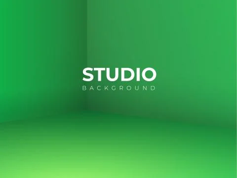 Vector,Empty vivid lighting green studio room background ,Template mock up for Stock Illustration