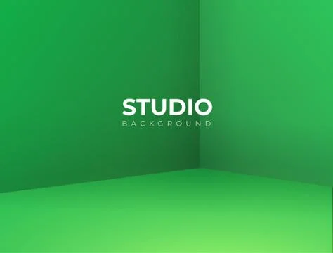 Vector,Empty vivid lighting green studio room background ,Template mock up for Stock Illustration
