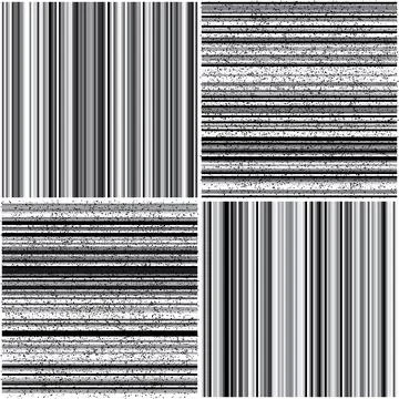 Vectorial pattern collection with horizontal and vertical gray segments_t イラスト素材