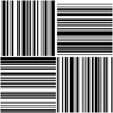 Vectorial pattern collection with horizontal and vertical black segments_k イラスト素材