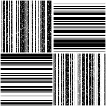 Vectorial pattern collection with horizontal and vertical black segments_l イラスト素材