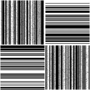 Vectorial pattern collection with horizontal and vertical black segments_m イラスト素材
