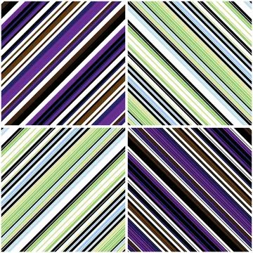 Vectorial pattern collection with oblique colored segments_k イラスト素材