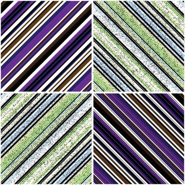 Vectorial pattern collection with oblique colored segments_n イラスト素材