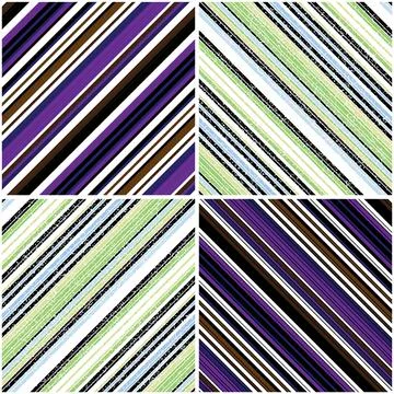 Vectorial pattern collection with oblique colored segments_o イラスト素材