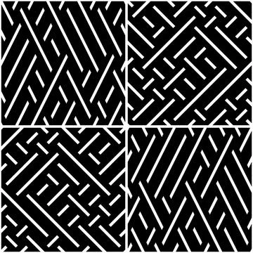 Vectorial pattern collection with oblique white segments_a イラスト素材