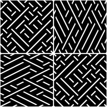 Vectorial pattern collection with oblique white segments_a イラスト素材