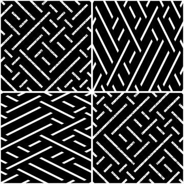 Vectorial pattern collection with oblique white segments_c 스톡 일러스트