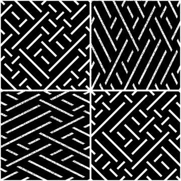 Vectorial pattern collection with oblique white segments_d 스톡 일러스트