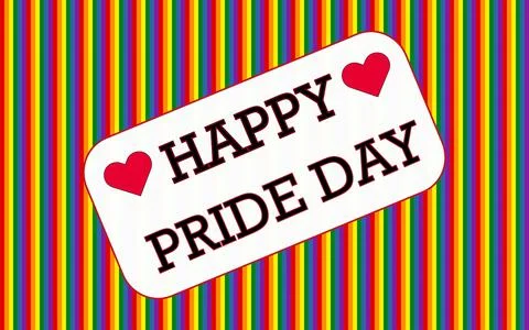 Vectorial poster with the slogan: "Happy Pride Day" written over the colors of 스톡 일러스트