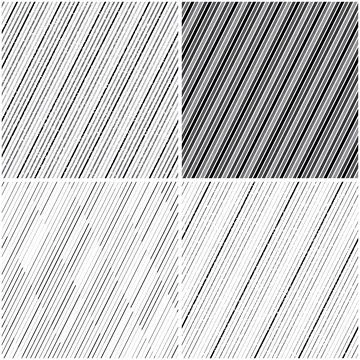Vectorial seamless pattern collection with oblique black segments_b イラスト素材