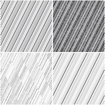 Vectorial seamless pattern collection with oblique black segments_e イラスト素材