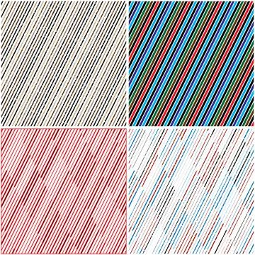 Vectorial seamless pattern collection with oblique colored segments_r 스톡 일러스트