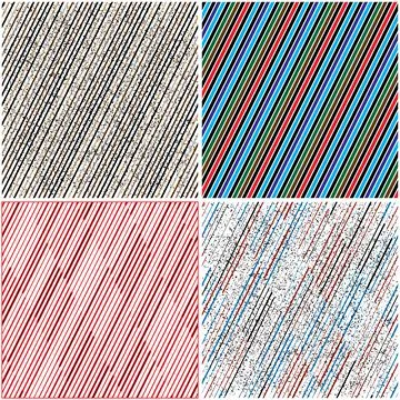 Vectorial seamless pattern collection with oblique colored segments_s イラスト素材