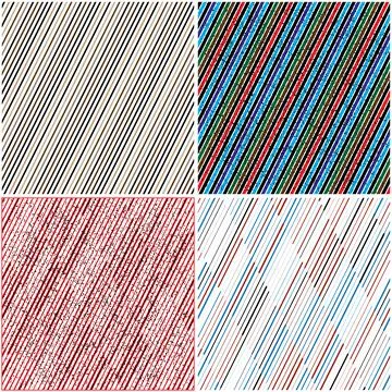 Vectorial seamless pattern collection with oblique colored segments_t イラスト素材