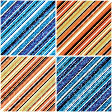 Vectorial seamless pattern collection with oblique colored lines_l 스톡 일러스트