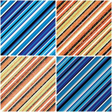 Vectorial seamless pattern collection with oblique colored lines_n 스톡 일러스트